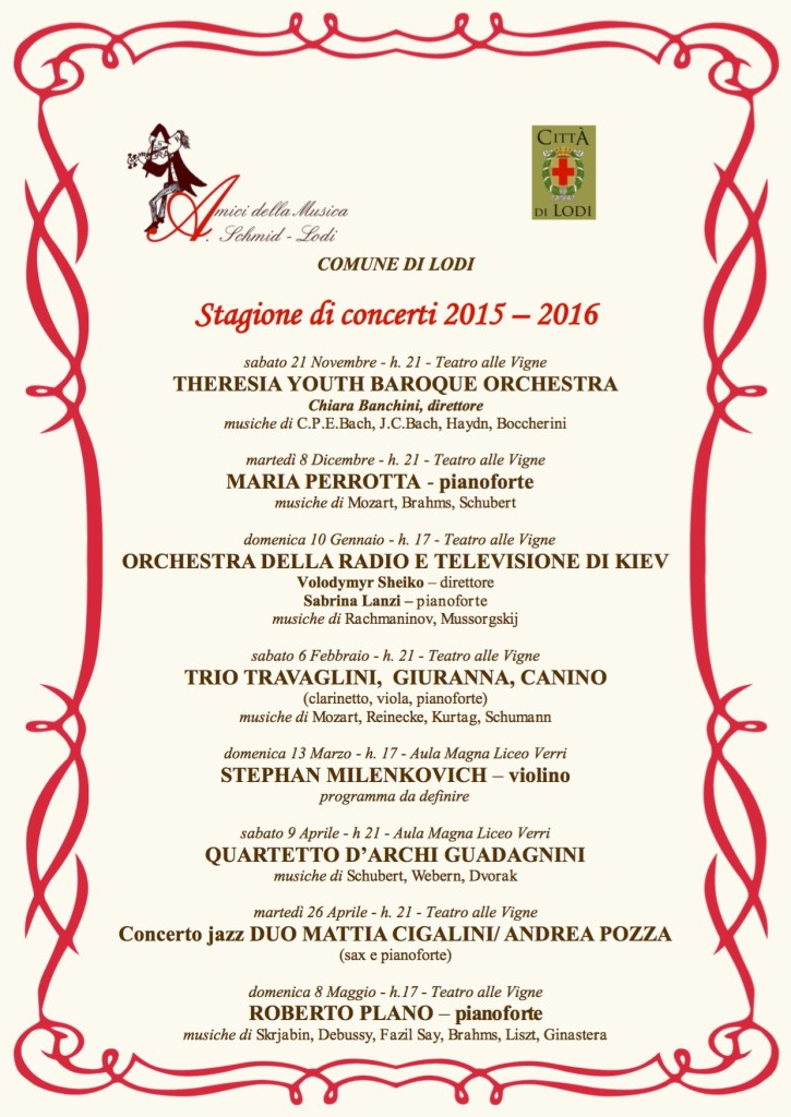 Stagione concerti 2015-16